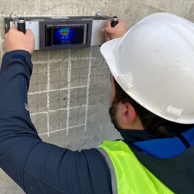 A1040 MIRA 3D PRO - rebar, flaw and thickness detector for concrete